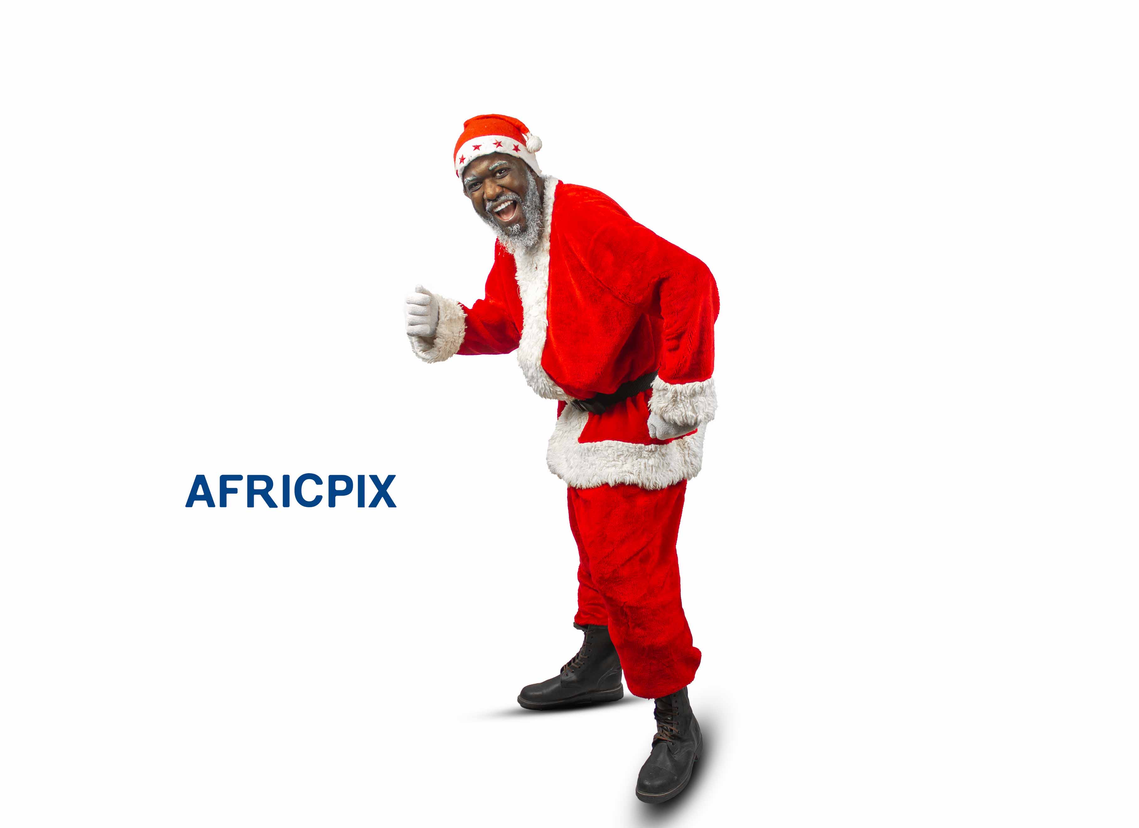 Santa Claus, also known as Father Christmas, dancing joyfully with a big smile and cheerful energy .jpg